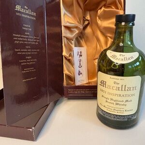 Macallan 1851 Inspiration Scotch Whisky Empty Bottle in Satin Lined Box